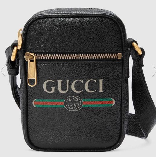 Gucci Print leather shoulder bag