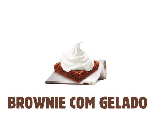 Brownie com gelado 
