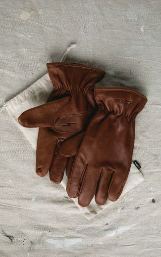 Brown Lined Leather Gloves