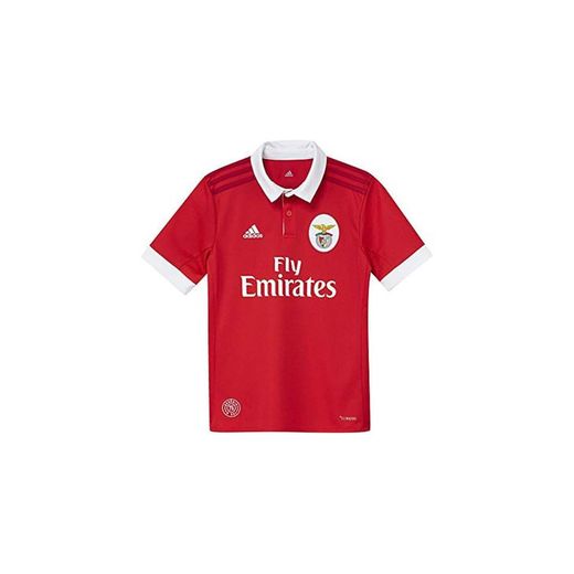 adidas SLB H JSY Y Camiseta 1ª Equipación Benfica 2017-2018, niños, Rojo