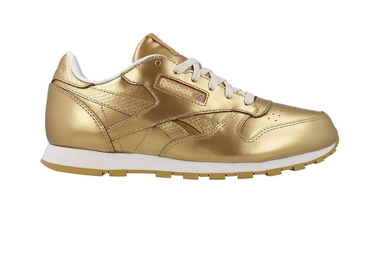 Fashion Reebok Classic Leather Metalic Gold