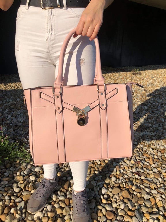 Fashion Bolsa rosa grande 