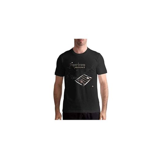 YYdg Camiseta para Hombre con Estilo para Hombres 'con Tops Negro Supertramp