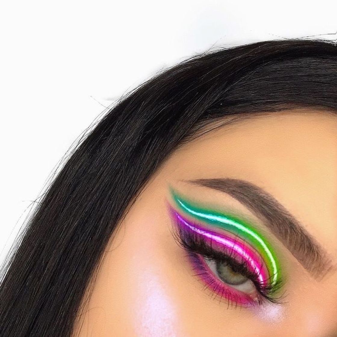 Fashion Bright makeup 💚💜