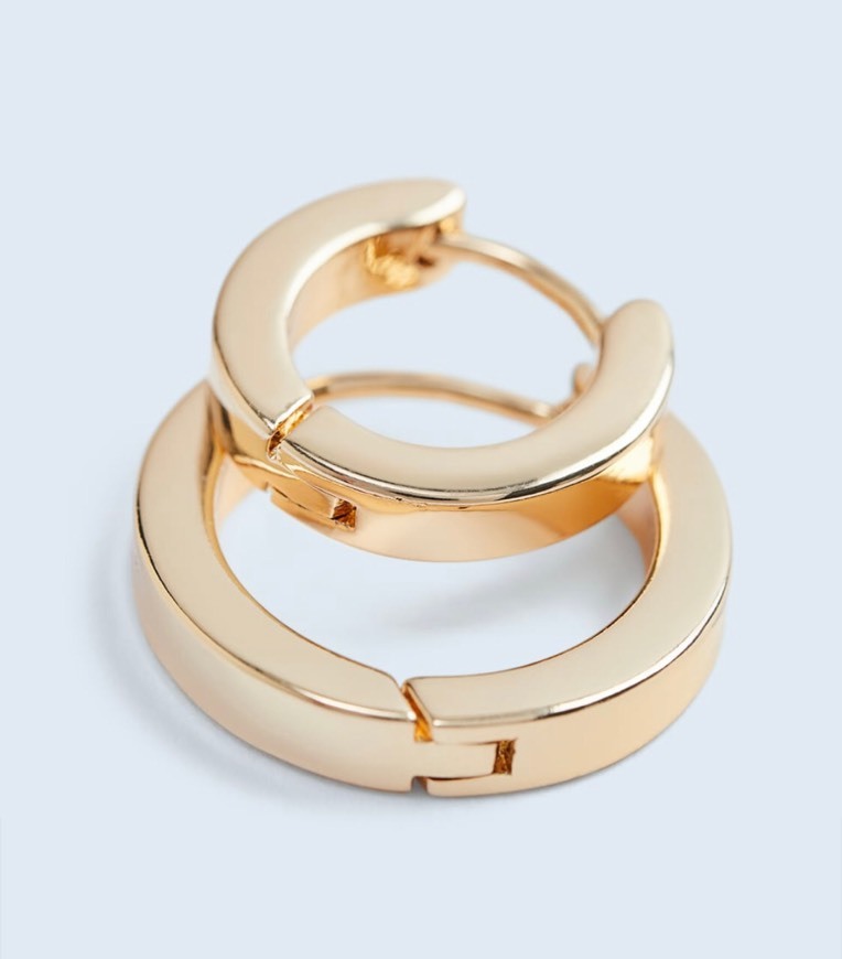 Social Brincos de argola dourada 