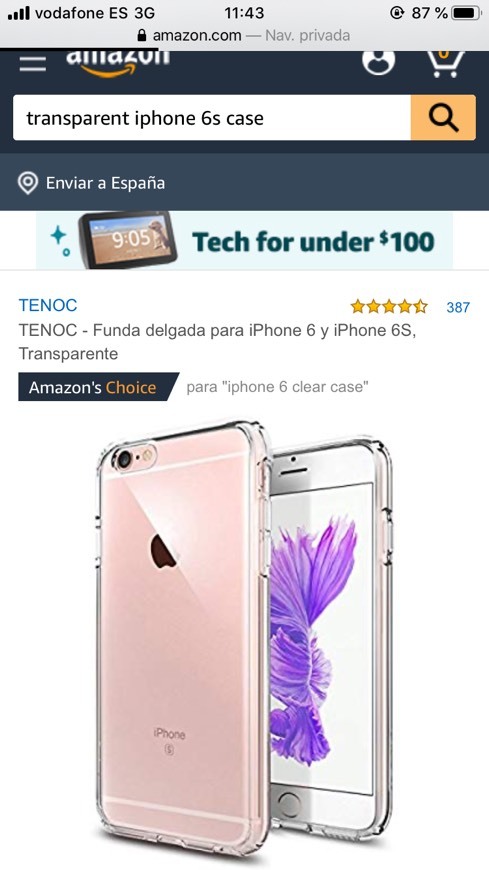 Fashion Funda transparente mobil