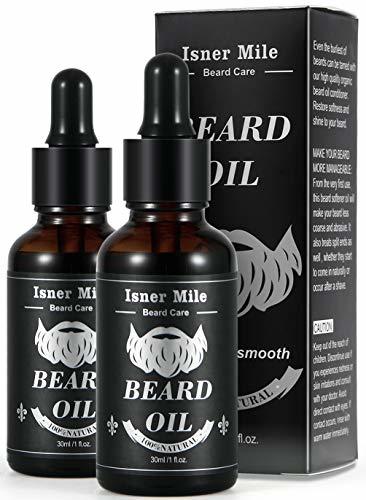 Mejor Elección 2 Paquetes Ricino Aceite de Barba para Hombres Cuidado de