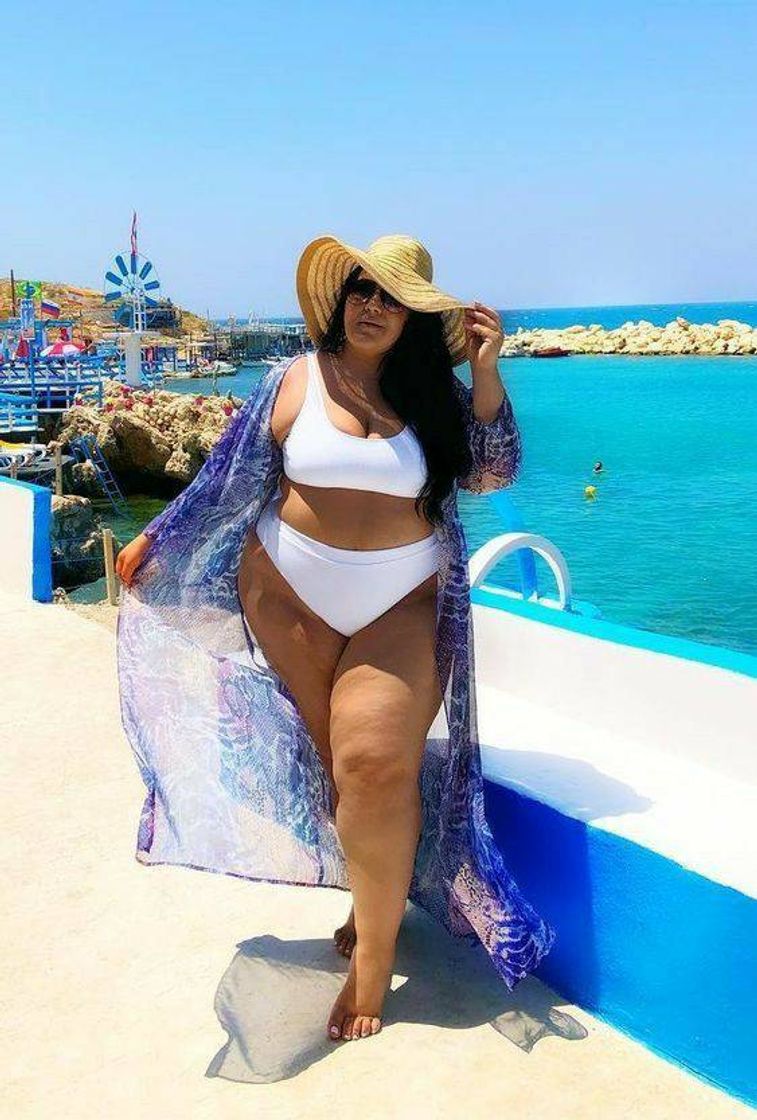 Fashion Moda praia plus size 