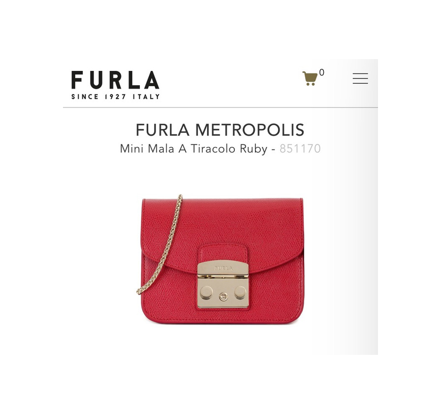 Product Mala furla metropolis na cor rubi 