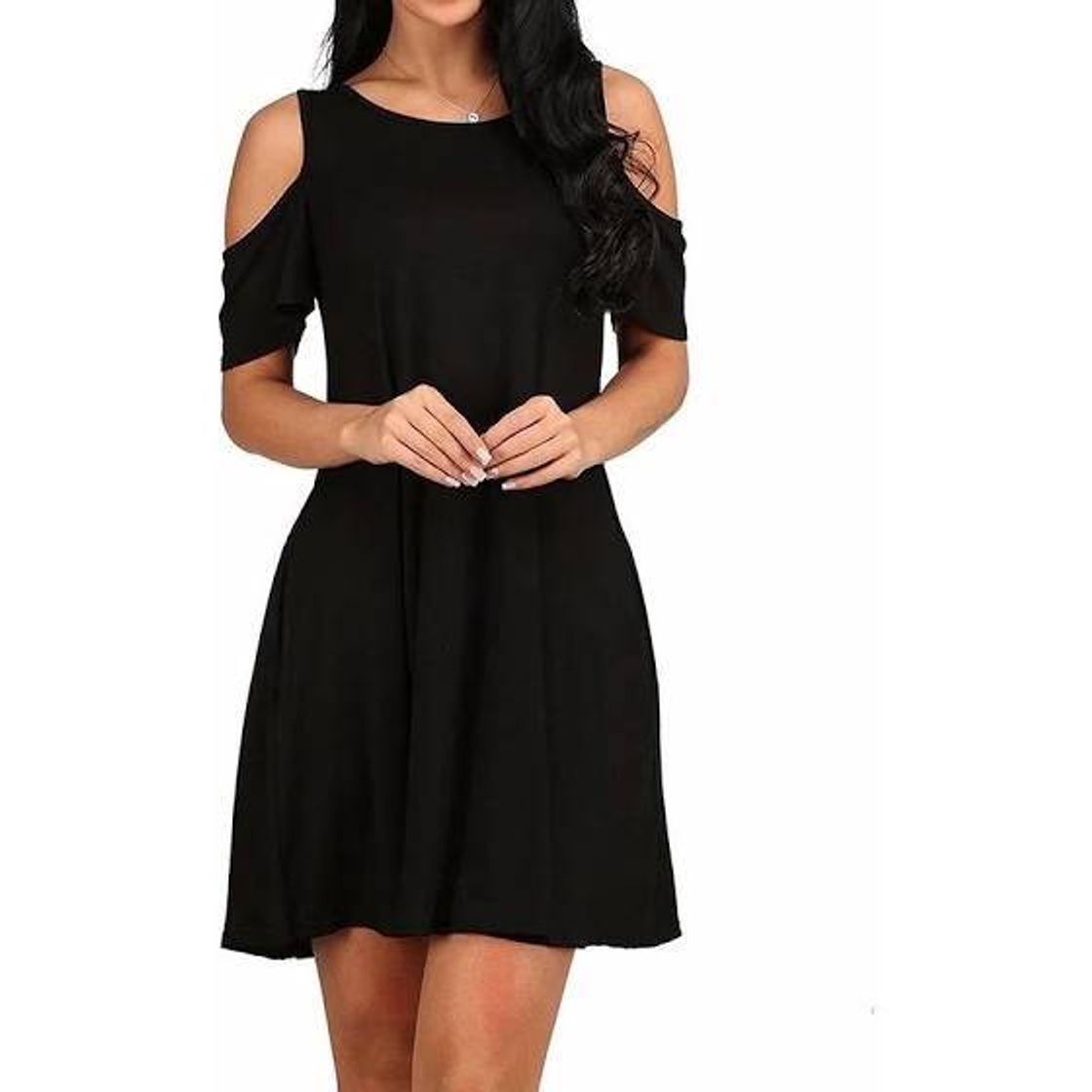 Fashion Hawiton Vestido de Punto para Mujer Elegante Vestido de Suéter de Cuello Alto Jersey de Manga Larga de Una Línea para Otoño Invierno