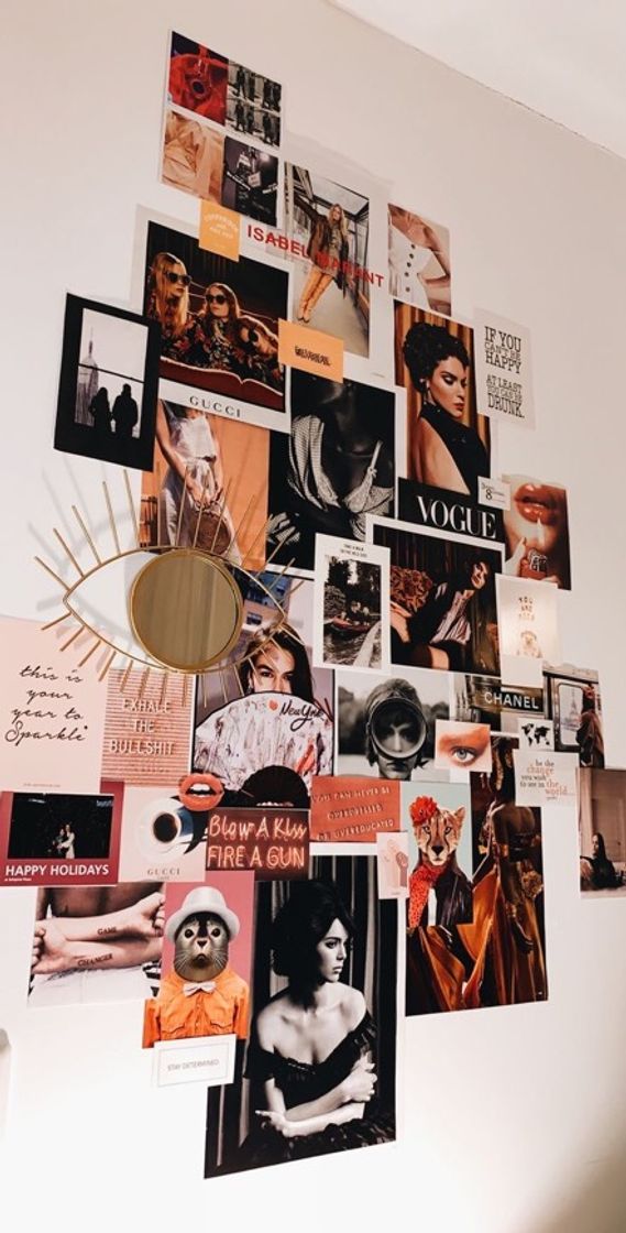 Fashion collage wall ideas