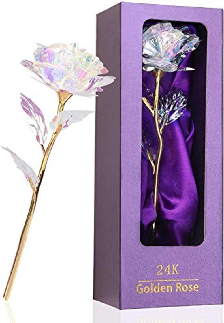 Productos Rosa de Oro Rosa Eterna Flores Rosa de Cristal 24K Chapado en