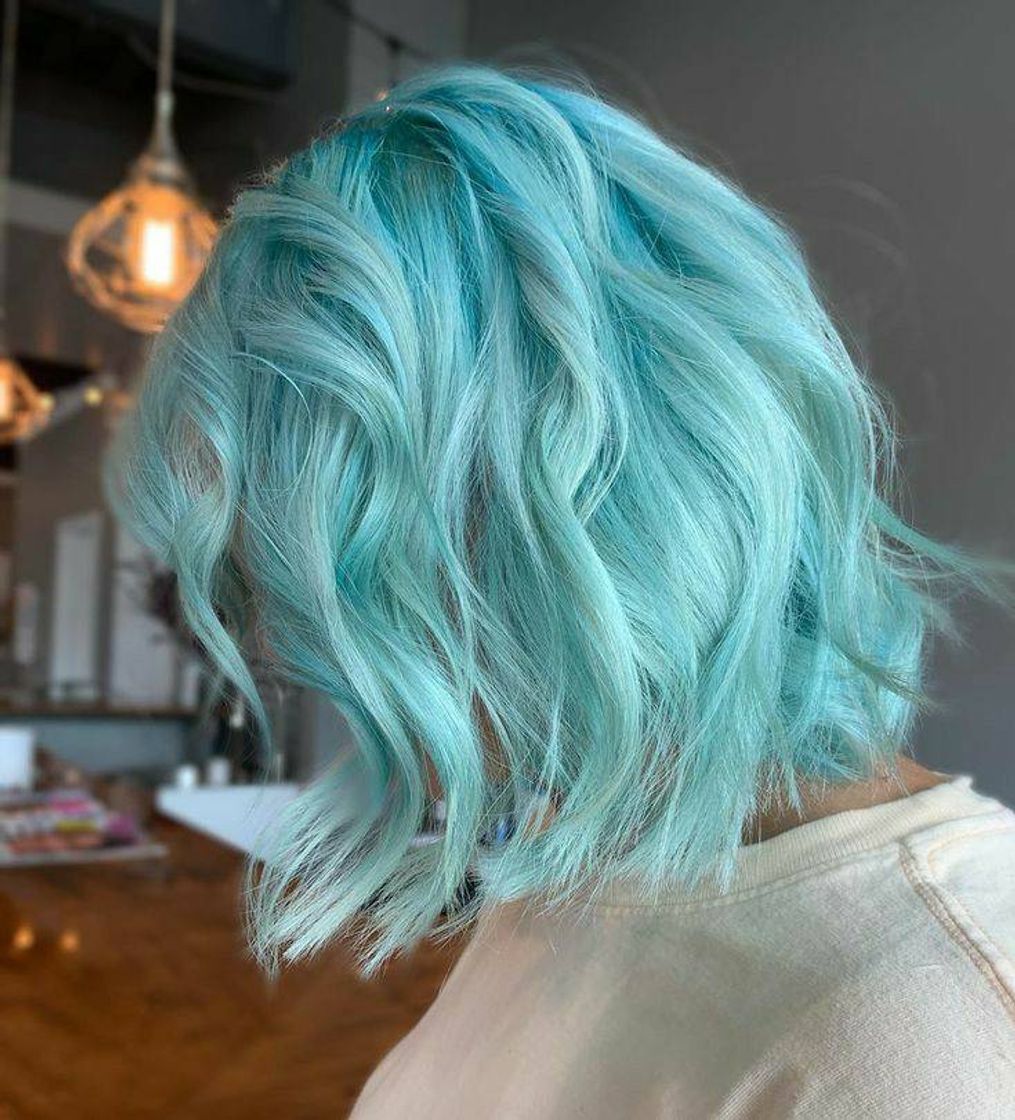 Social Corte de cabelo curto, na cor azul!💙