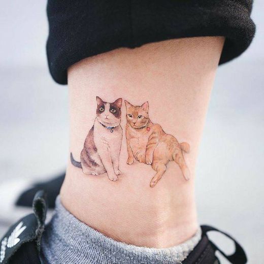 Tatto fofa de dois gatinhos!💗