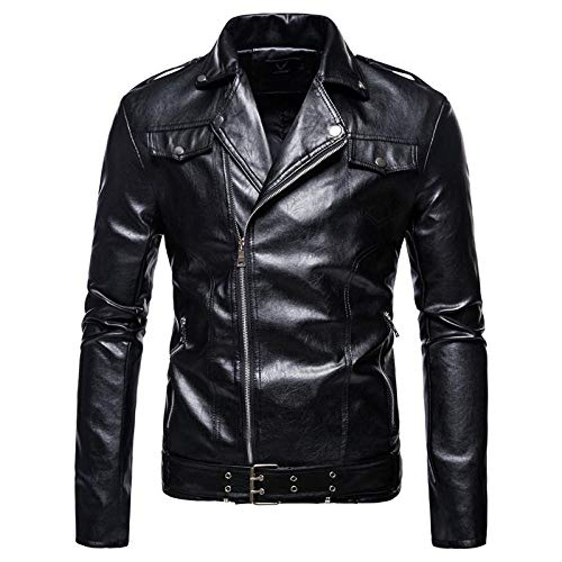 Fashion Chaqueta de Cuero para Hombre Nuevo otoño Chaqueta de Cuero para Motocicleta