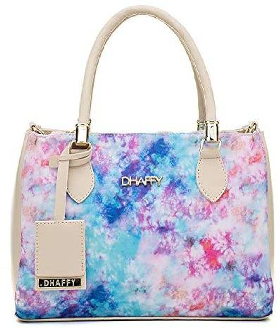 Fashion Bolsa Feminina Tie Dye Dhaffy, Alça de Mão e Transversal

