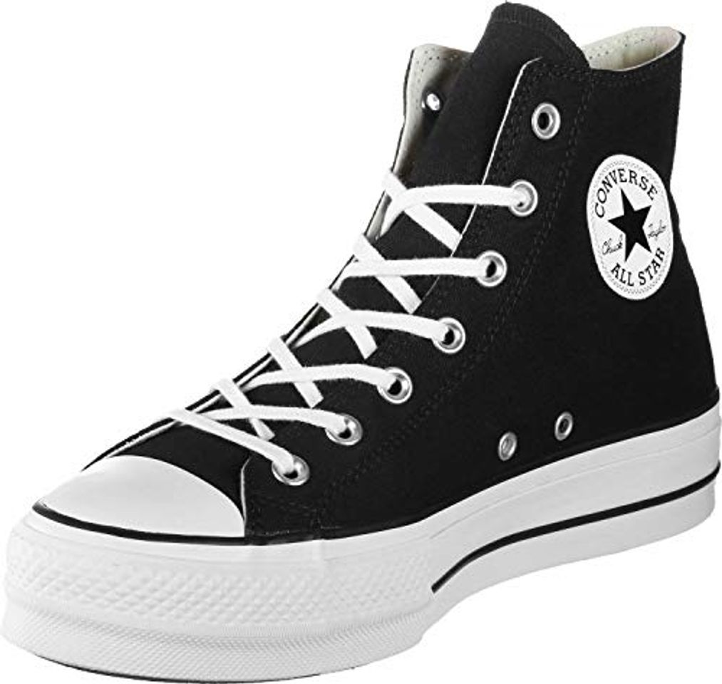 Product Converse Chuck Taylor CTAS Lift Hi, Zapatillas para Mujer, Negro