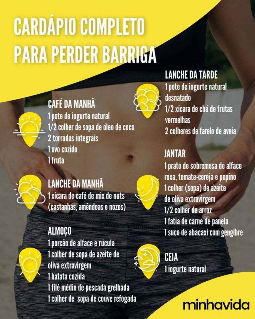 Moda CARDÁPIO PARA PERDER BARRIGA