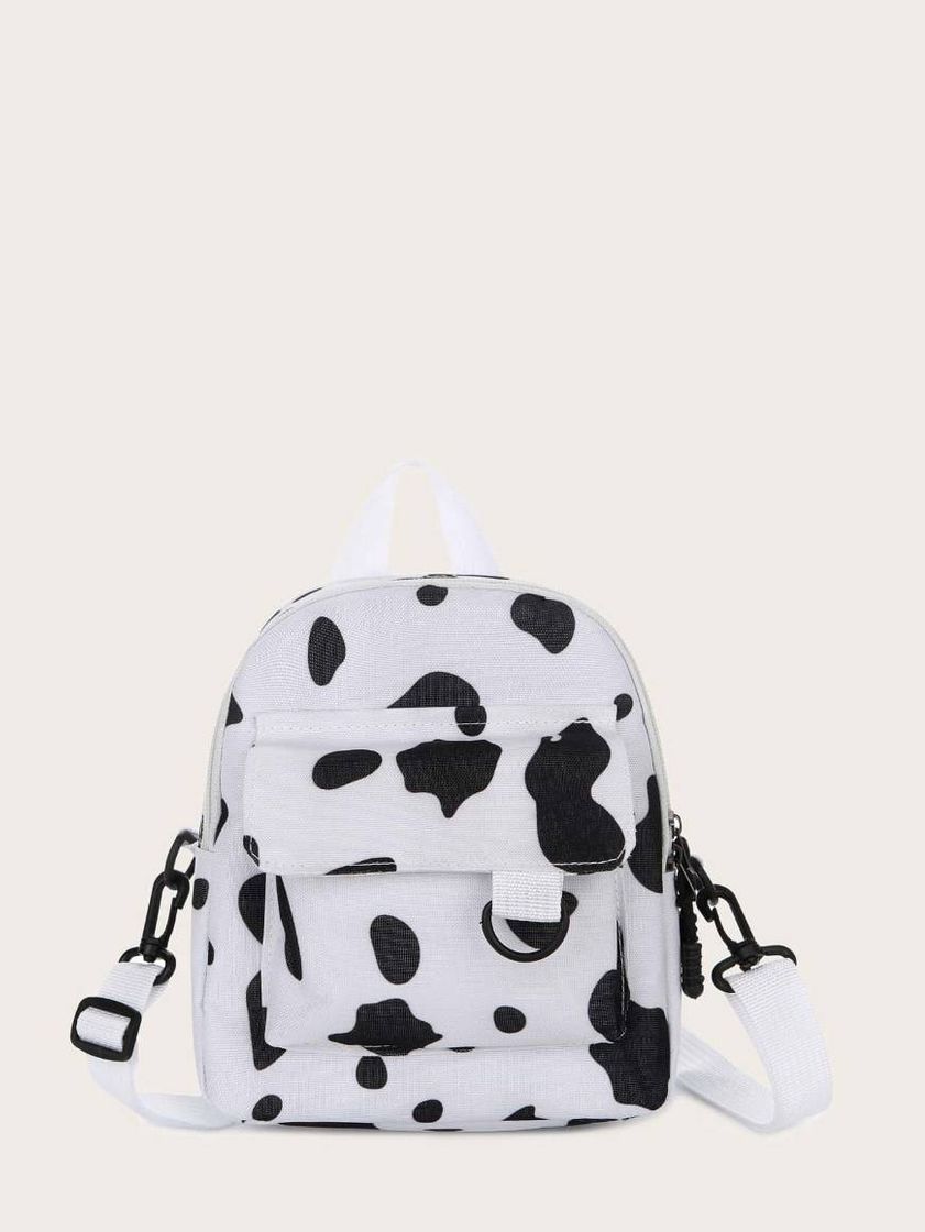 Fashion Mochila com padrão de vaca