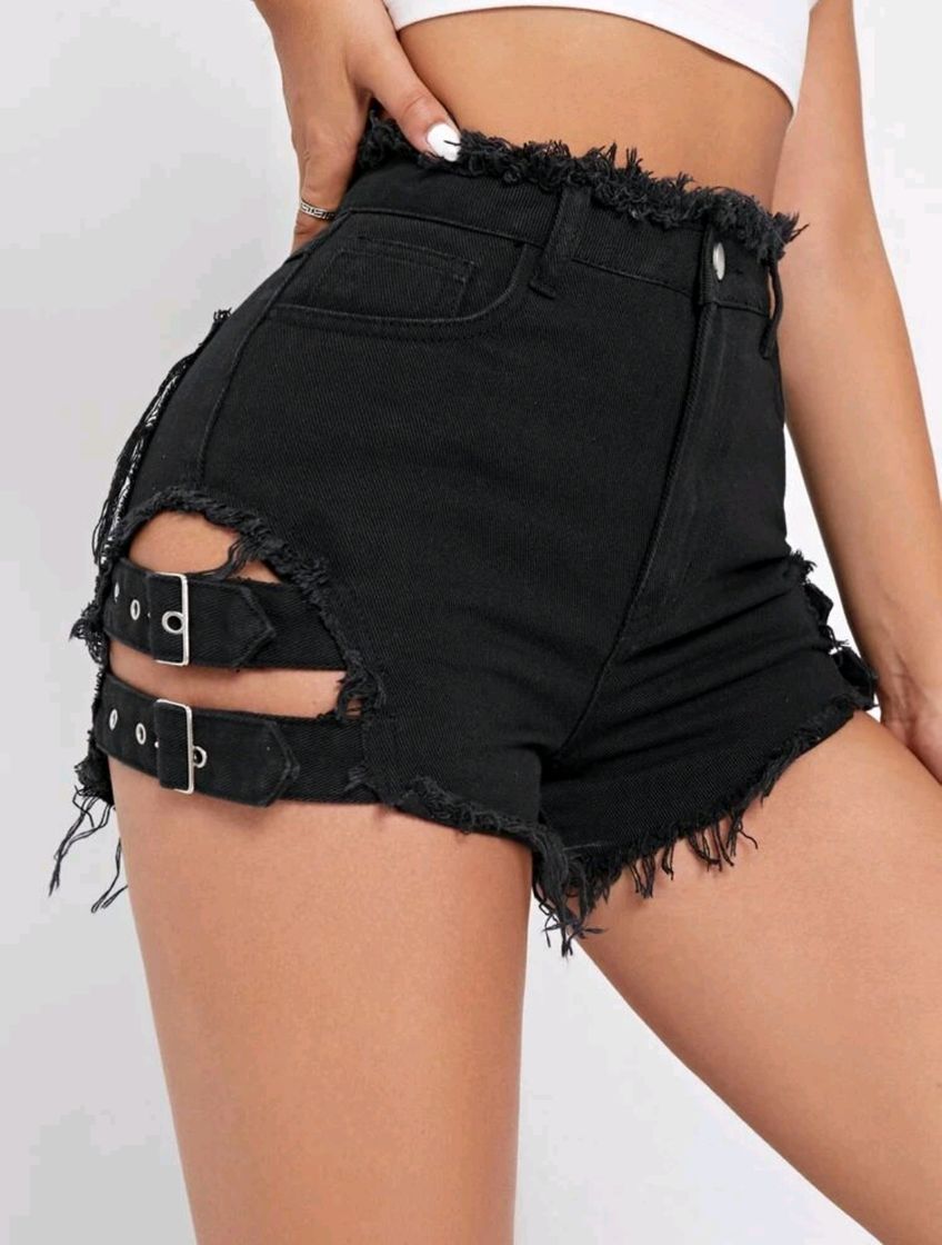 Social Shorts negros mezclilla