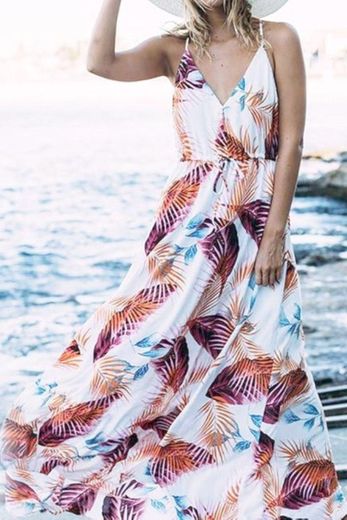 Vestidos Mujer Casual Playa Largos Boho Floral Maxi Vestido Bohemio Tirantes Playa