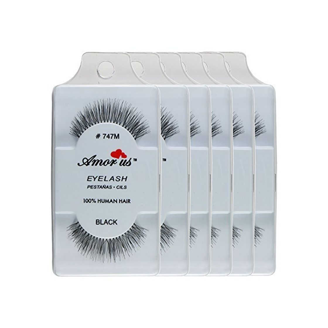 Producto 6 Pairs Amorus 100% Human Hair False Eyelashes Made in Indonesia #747M by Amor us