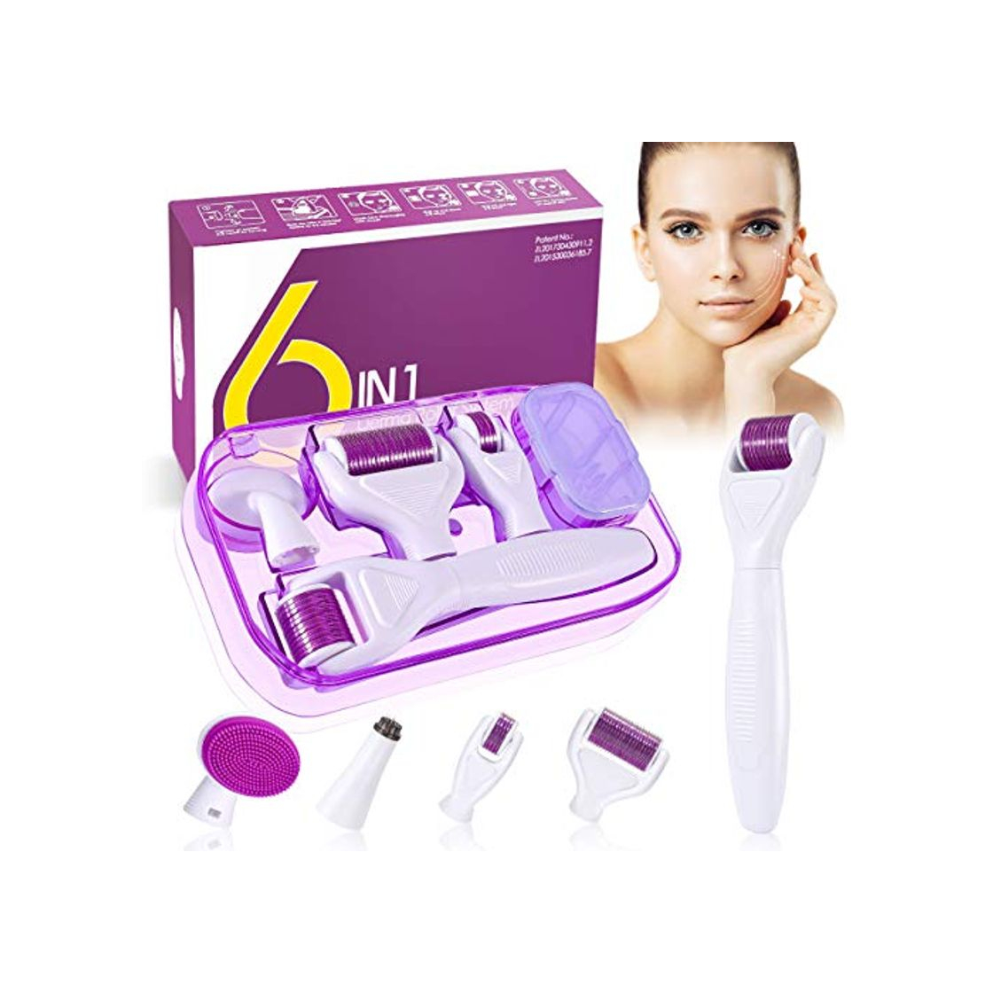 Product Dermaroller, Winpok 6 en 1 Derma Roller, Derma roller, Ideal para tratar