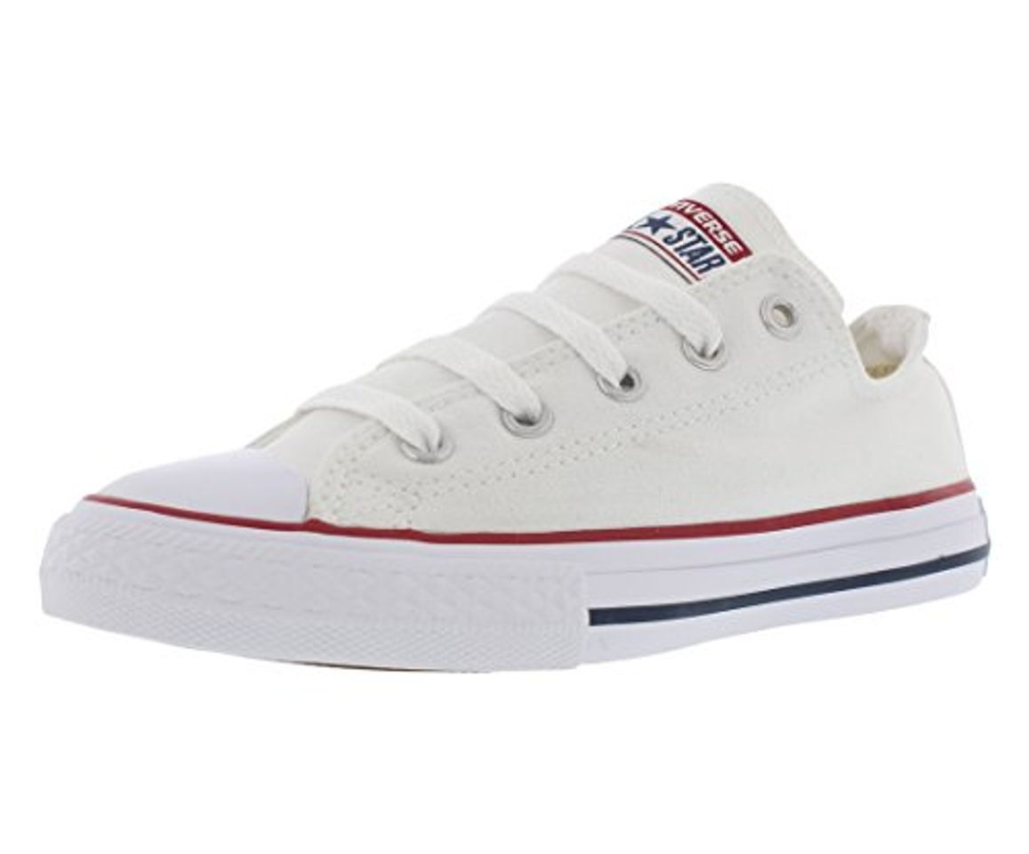 Fashion Converse Chuck Taylor All Star, Zapatillas de Lona Infantil, Blanco, 35 EU