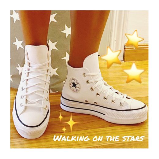 Converse Chuck Taylor All Star Lift Clean Leather HI blanco 