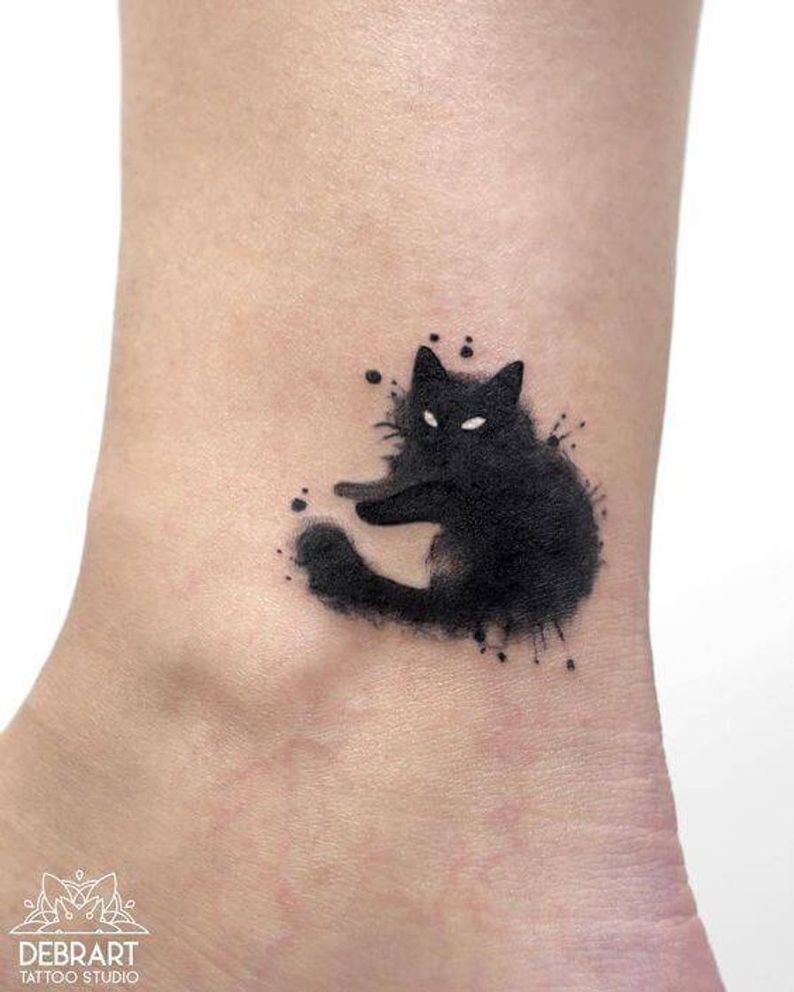 Fashion Tatuagem de gatinho super fofa 🥰