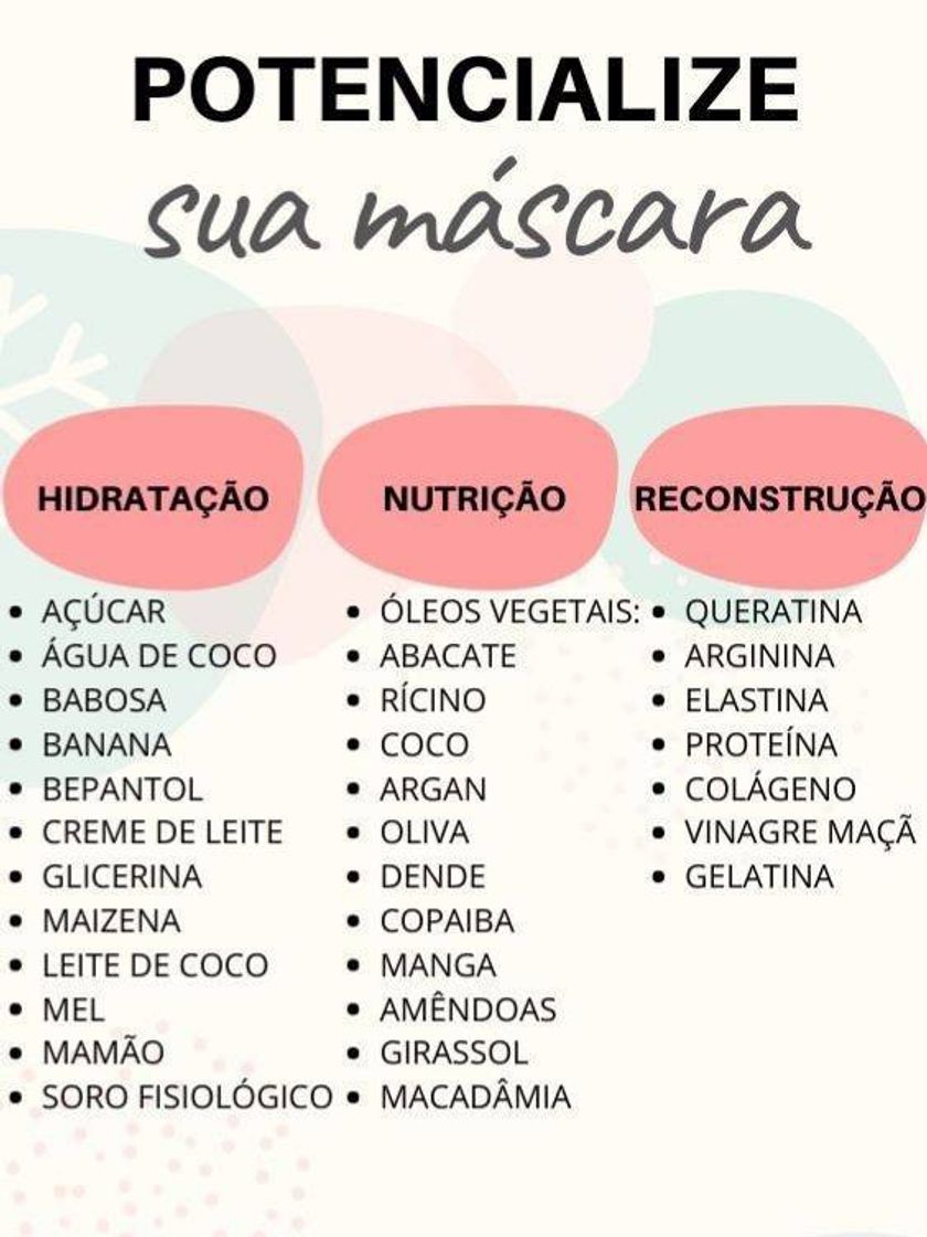 Moda Melhores ingredientes 