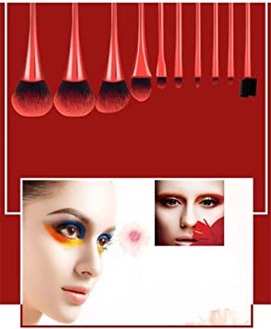 Electronic 10pcs Nueva cáliz cintura profesional Make Up juego de pinceles de maquillaje