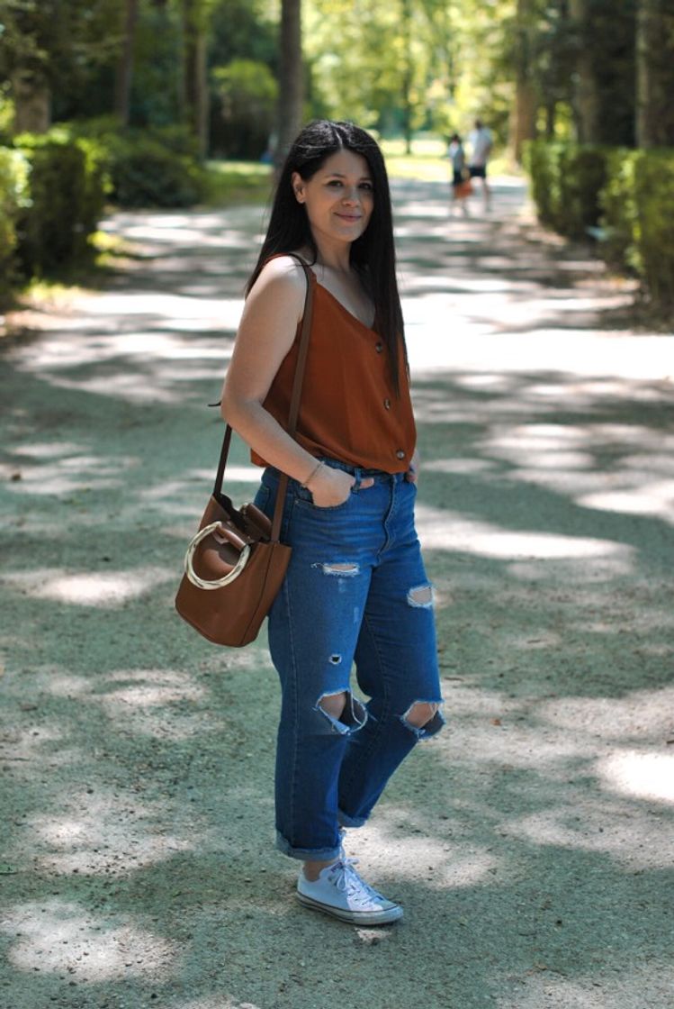 Moda nº383: blusa naranja abotonada - lucia gallego blog