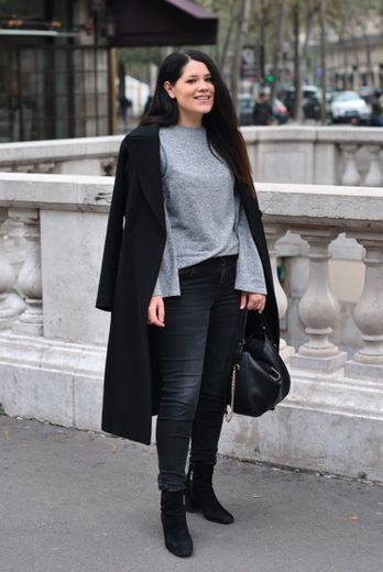 nº389: outfit casual en negro y gris - lucia gallego blog