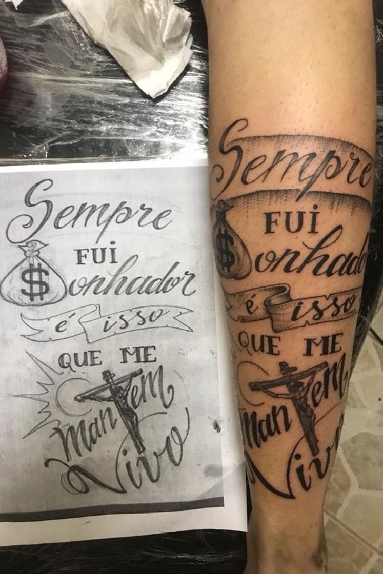 Fashion Tatuagem de um sonhador 