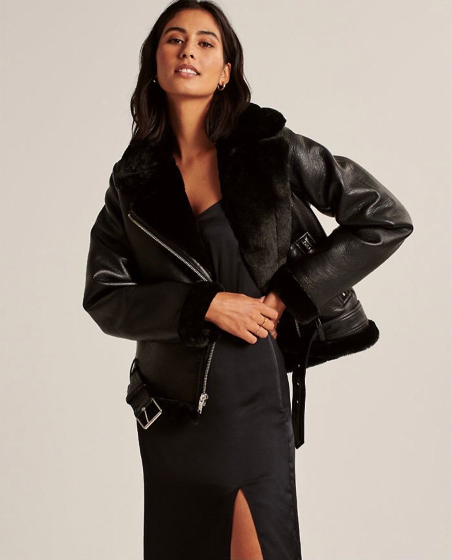 Social Vegan Leather Aviator Jacket