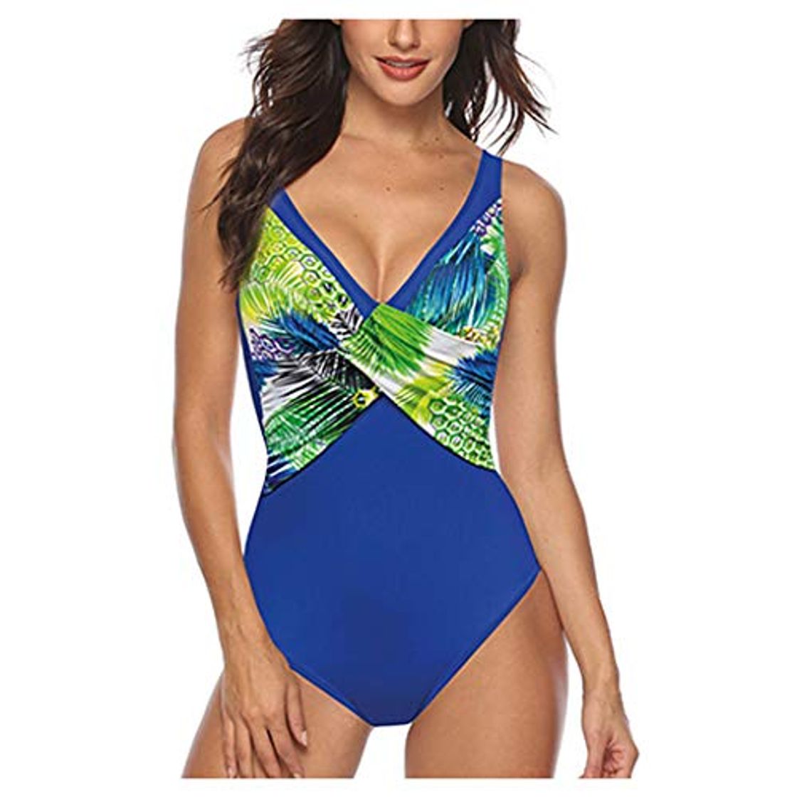 Fashion DedSecQAQ Mujer Más Talla Impresión Tankini Traje de baño Traje de baño