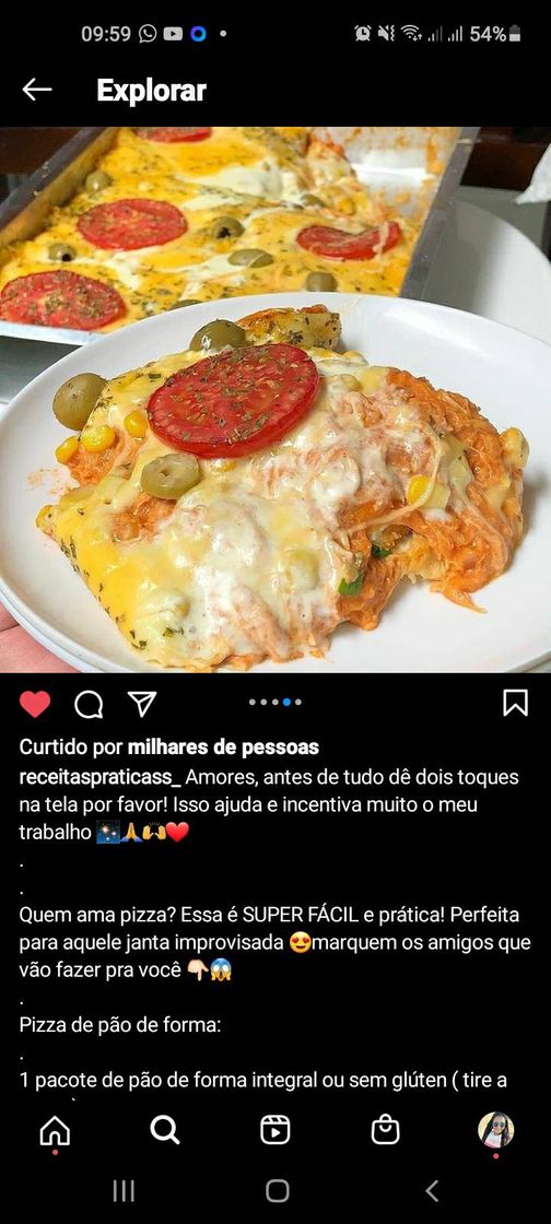 Moda Pizza de pão 🍞 de forma