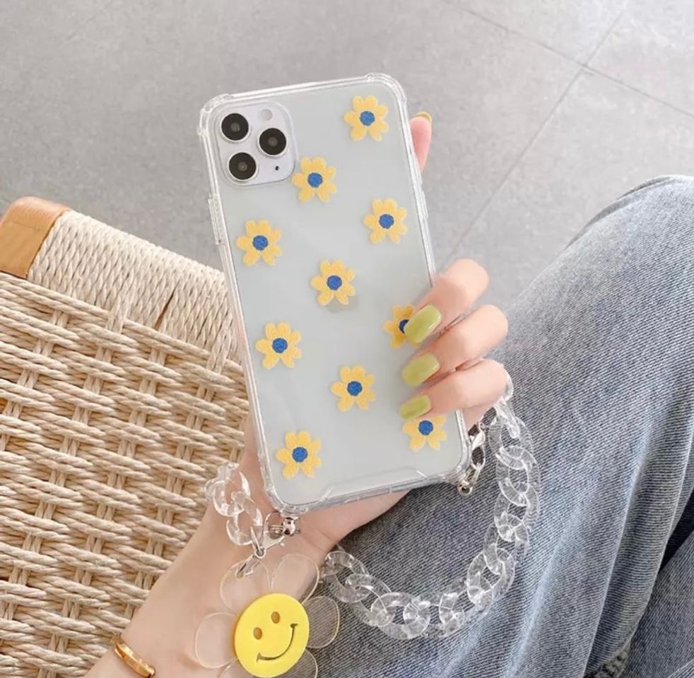 Social Funda florecitas con cadena 