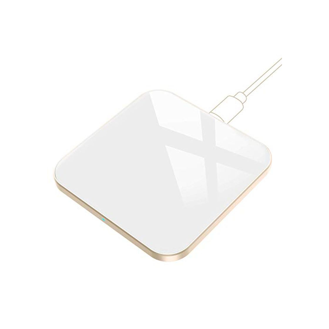 Social AGPTEK 15W Cargador Inalámbrico Rápido, Qi Wireless Charger 15W