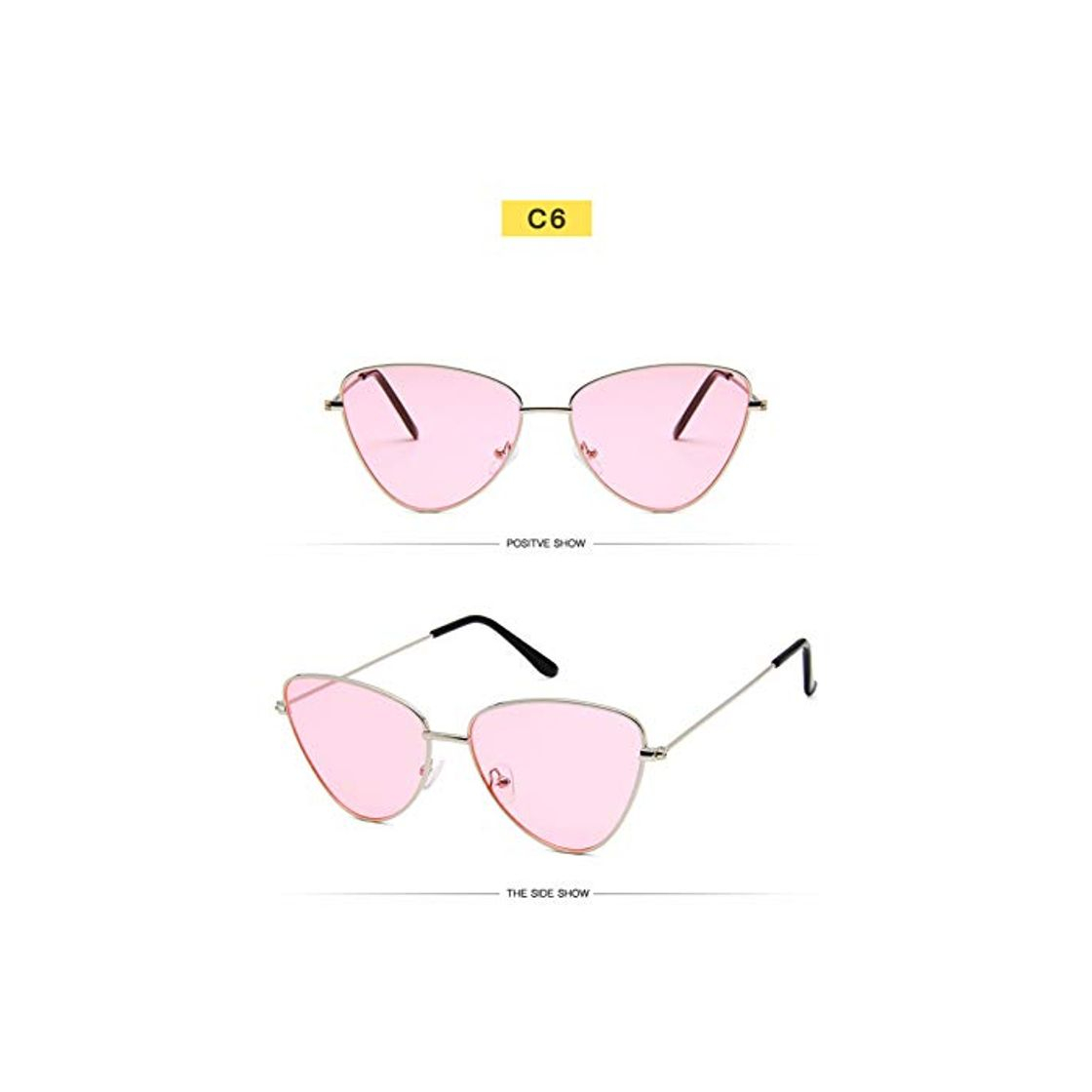 Fashion YLNJYJ Gafas De Sol Nuevas Gafas De Sol De Metal Mujer Diseñador De La Marca De Color Caramelo Gafas De Sol Al Aire Libre Calle Beat Oculos De Sol Fe