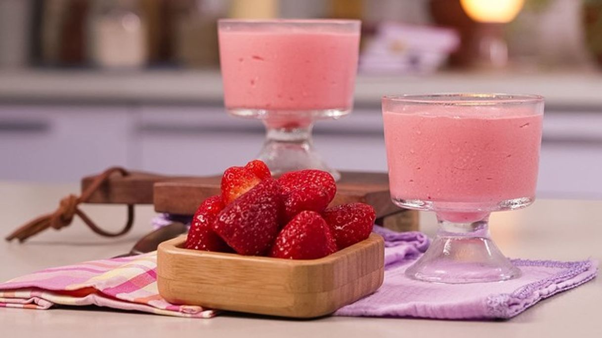 Fashion Mousse de morango com suco em pó 🍓