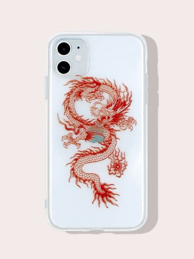 funda iphone dragon rojo