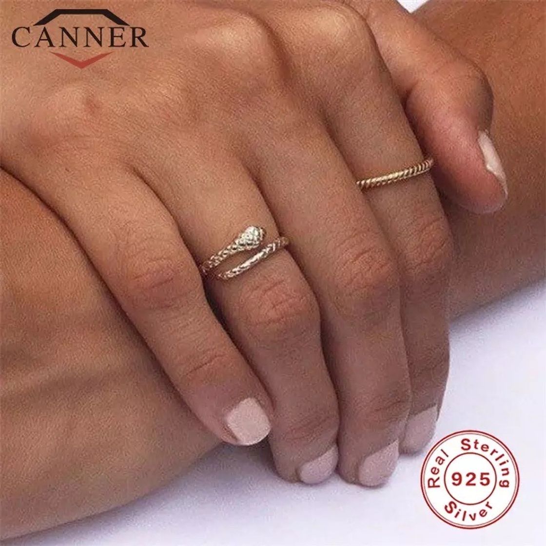 Social Anillo de plata serpiente 🐍 