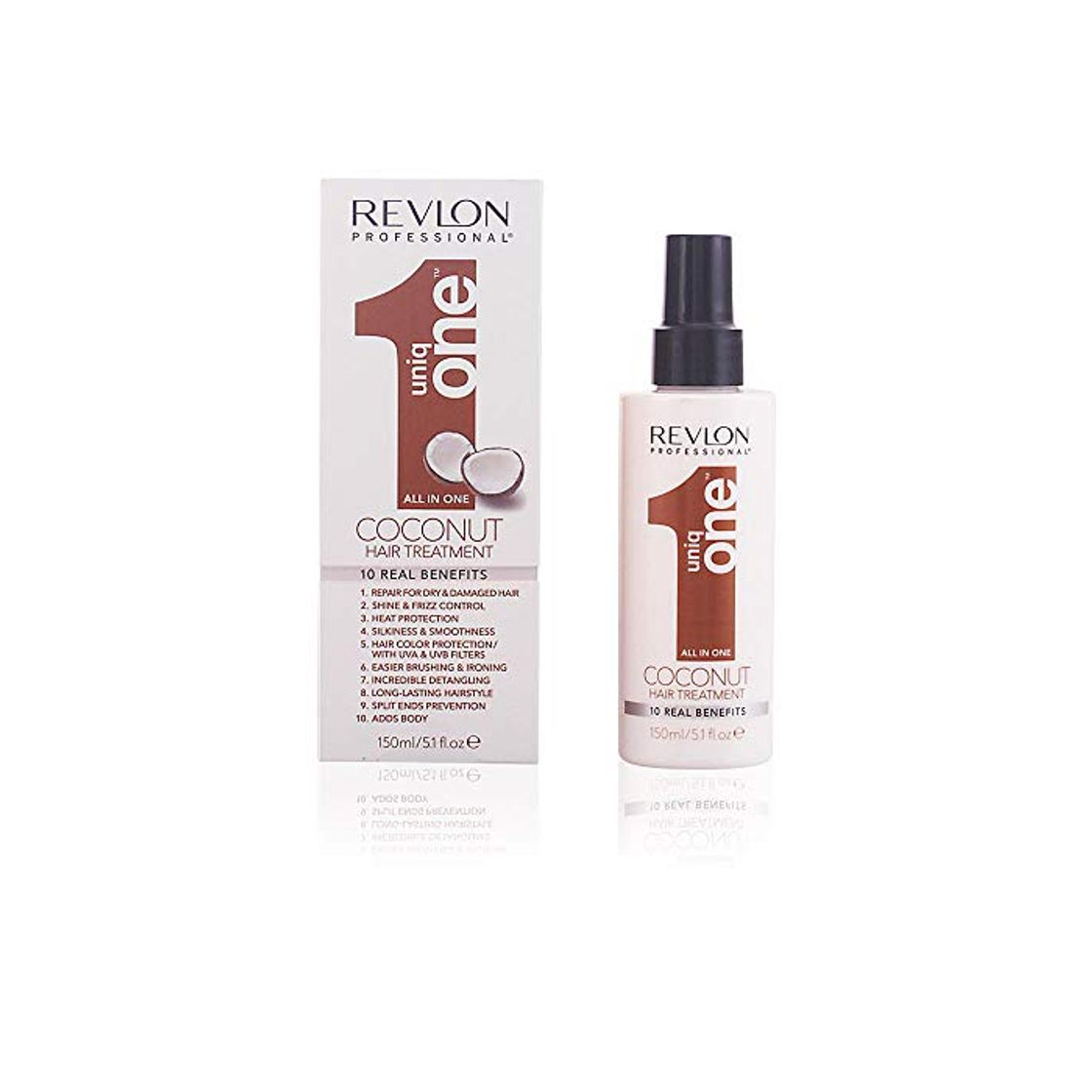 Elemento de la categoría hogar REVLON UNIQ ONE COCONUT HAIR TRATAMIENTO 150 ml