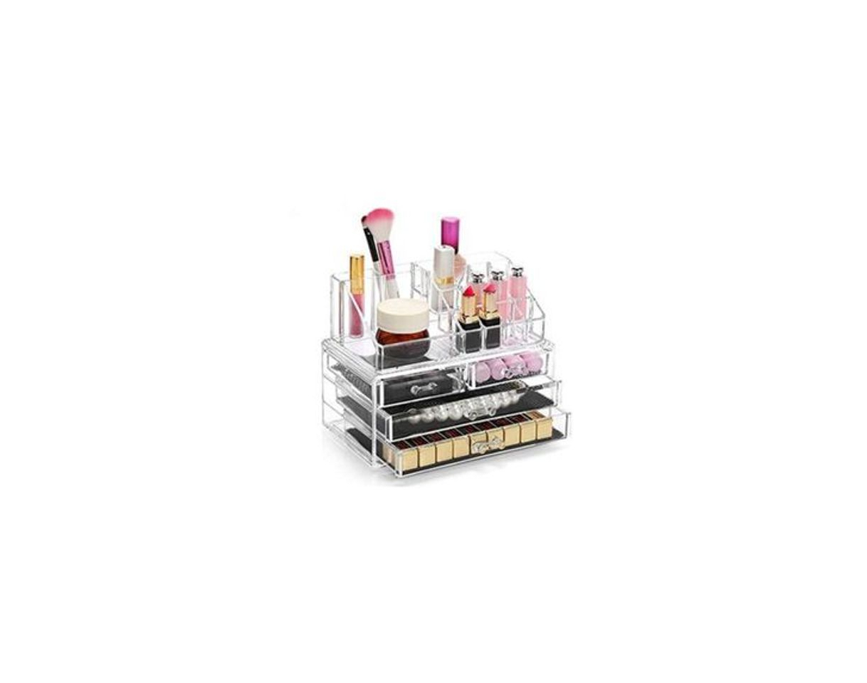 Home Display4top Caja acrílica Estante de maquillajes Maquillaje Cosméticos Joyería Organizador