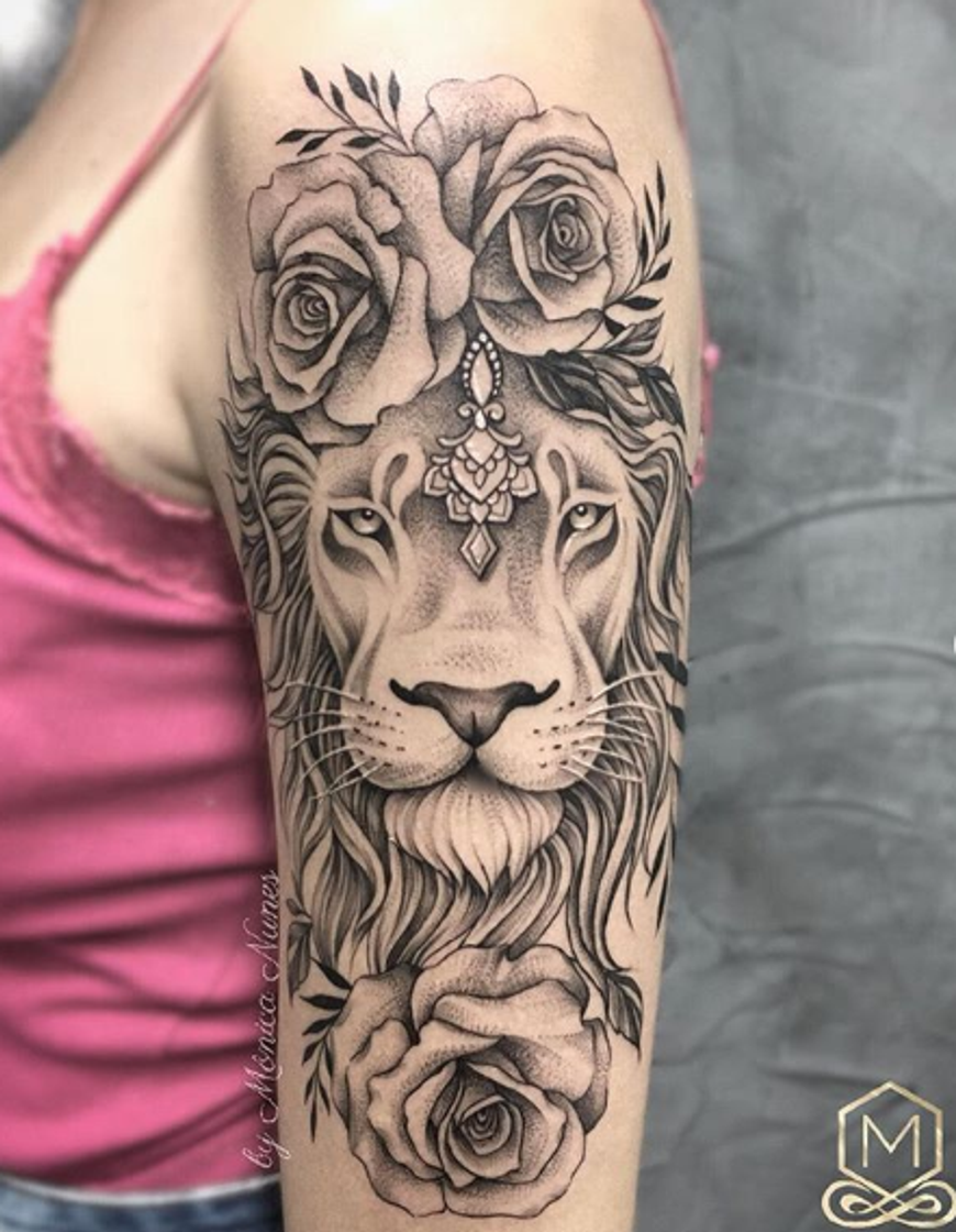 Fashion Tatuagem de leão🦁