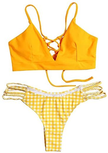Mujer Bikini 2019 Traje de Baño Mujer Dos Piezas Ropa de Playa