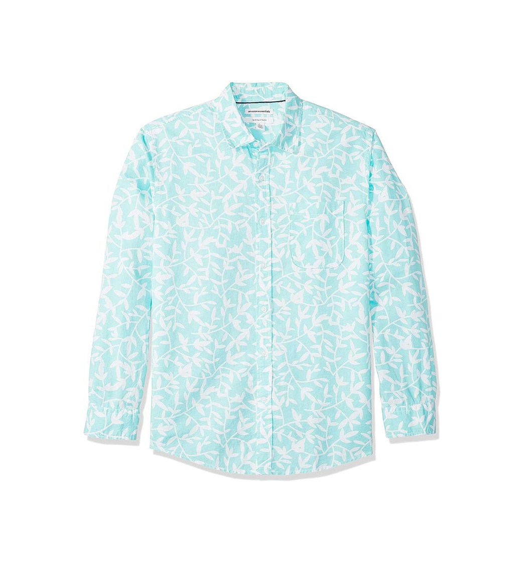 Social Amazon Essentials - Camisa de lino con manga larga, corte entallado y