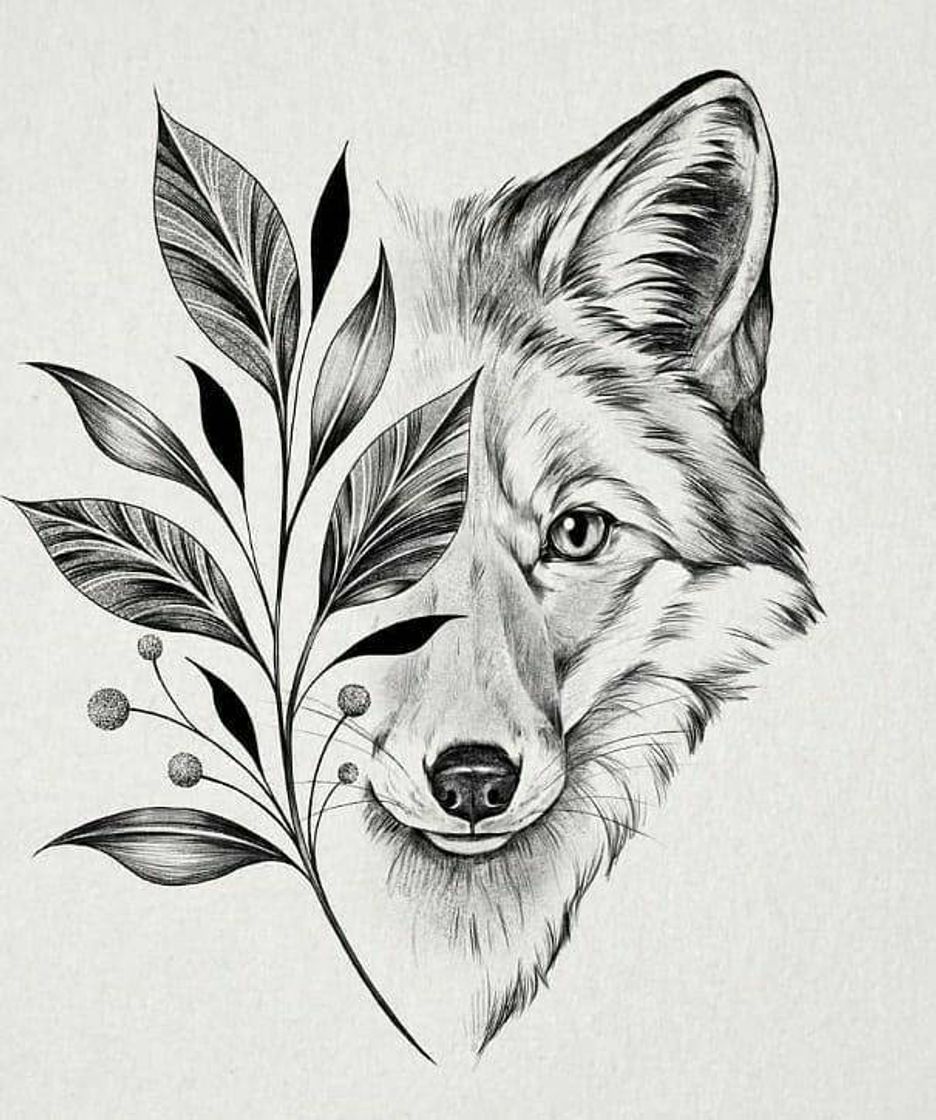 Fashion Tatuagem lobo